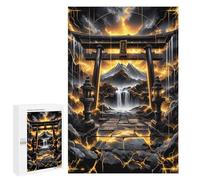 1000 PCS Puzzle For Adults Golden Kintsugi Torii Gate Jigsaw for Adults Relax Games Staycation Kill Time Deal As Gifts for The Whole Family 1000 PCS