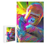 1000 PCS Puzzle for Adults Gorilla Adult Jigsaw Puzzle Brain Teaser Game But Fun And Humorous Fun at Home Activities, 1000 PCS