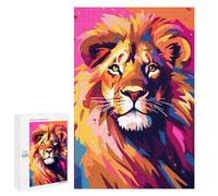 1000 PCS Puzzle for Adults Graceful Lion Pop Art Art Adult Jigsaw Puzzle Brain Teaser Game But Fun And Humorous Fun at Home Activities, 1000 PCS