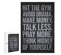 1000 PCS Puzzle for Adults Gym, Money, Pray - Success Motivation Puzzle For Teenagers Improve Memory Every Piece Is Unique - Learning Educational Toys 1000 PCS