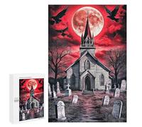 1000 PCS Puzzle For Adults Halloween Church Scene Jigsaws for Adults Puzzle Enhance Memory Fun Activities at Home for Is Ideal As A Gift 1000 PCS