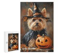 1000 PCS Puzzle For Adults Halloween Witch Dog Art Print-7 Puzzle For Teenagers Analysis And Logic Help The Brain Exercise Deal As Gifts for The Whole Family 1000 PCS