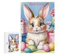 1000 PCS Puzzle For Adults Happy Easter Bunny Gifts Jigsaws for Adults Puzzle Enhance Memory Fun Activities at Home for Is Ideal As A Gift 1000 PCS