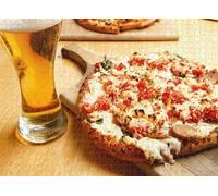 1000 pcs Puzzle for Adults Jigsaw Puzzles Hard Challenging Difficult Family Cool Large Glass Beer and a Freshly Baked Pizza Puzzles for Adults