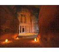 1000 pcs Puzzle for Adults Jigsaw Puzzles Hard Challenging Difficult Family Cool Large Petra by Night The Treasury Puzzles for Adults