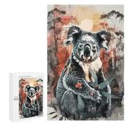 1000 PCS Puzzle for Adults Koala Sunset Watercolor Puzzle For Teenagers Improve Memory Every Piece Is Unique - Learning Educational Toys 1000 PCS