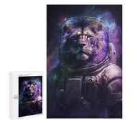 1000 PCS Puzzle For Adults Lion Astronaut in Space -4 Jigsaws for Adults Puzzle Improve Memory Wishlist with Santa Claus Stress Reduction Gifts 1000 PCS
