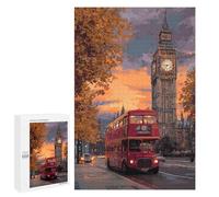 1000 PCS Puzzle For Adults London Sunset with Big Ben-1 Jigsaw Puzzles for Teenagers Staycation Kill Time Challenging To Complete Educational Family Game 1000 PCS