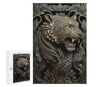 1000 PCS Puzzle For Adults Lord Golden Jungle Tiger Jigsaws for Adults Puzzle Improve Memory Wishlist with Santa Claus Stress Reduction Gifts 1000 PCS