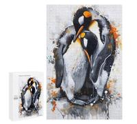 1000 PCS Puzzle For Adults Loving Watercolor Penguins Jigsaw for Adults Relax Games Staycation Kill Time Deal As Gifts for The Whole Family 1000 PCS