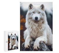 1000 PCS Puzzle for Adults Majestic White Wolf Portrait Puzzle For Teenagerss Improve Memory Fun Activities at Home Stress Reduction Gifts 1000 PCS