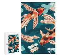 1000 PCS Puzzle For Adults Metallic Koi VII Jigsaws for Adults Puzzle Improve Memory Wishlist with Santa Claus Stress Reduction Gifts 1000 PCS