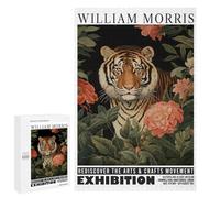 1000 PCS Puzzle For Adults Morris Floral Tiger Exhibition Jigsaws for Adults Puzzle Improve Memory Wishlist with Santa Claus Stress Reduction Gifts 1000 PCS