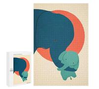 1000 PCS Puzzle for Adults Mother Elephant And Calf Adult Jigsaw Puzzle Relaxing Games Birthday Present Unique Birthday And Xmas Gifts 1000 PCS