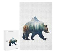 1000 PCS Puzzle for Adults Mountain Bear Forest Decor Puzzle For Teenagers Improve Memory Every Piece Is Unique - Learning Educational Toys 1000 PCS