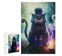 1000 PCS Puzzle For Adults Mystic Forest Cat Jigsaw for Adults Relax Games Staycation Kill Time Deal As Gifts for The Whole Family 1000 PCS