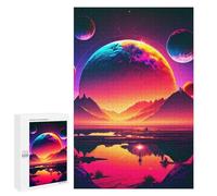 1000 PCS Puzzle For Adults Neon Planetary Reflections Jigsaw Anti-Stress Toys Presents for Women Deal As Gifts for The Whole Family 1000 PCS