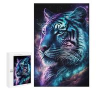1000 PCS Puzzle for Adults Neon Tiger Galaxy Art Print Puzzle For Teenagerss Improve Memory Fun Activities at Home Stress Reduction Gifts 1000 PCS