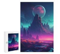 1000 PCS Puzzle For Adults Nocturnal Synthwave Peaks Jigsaw for Adults Relax Games Staycation Kill Time Deal As Gifts for The Whole Family 1000 PCS