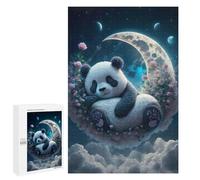 1000 PCS Puzzle For Adults Panda Dreams in Moonlit Sky Jigsaw Anti-Stress Toys Presents for Women Deal As Gifts for The Whole Family 1000 PCS