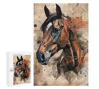 1000 PCS Puzzle For Adults Partial Geometric Horse Jigsaws for Adults Relax Games Pattern Assembly Deal As Gifts for The Whole Family 1000 PCS