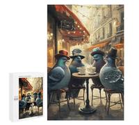 1000 PCS Puzzle For Adults Pigeons at A Parisian Cafe Jigsaw for Adults Relax Games Staycation Kill Time Deal As Gifts for The Whole Family 1000 PCS