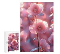 1000 PCS Puzzle for Adults Pink Camellia Flowers in Bloom Puzzle For Teenagers Improve Memory Every Piece Is Unique - Learning Educational Toys 1000 PCS