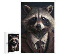 1000 PCS Puzzle For Adults Raccoon in Formal Attire Jigsaw for Adults Relax Games Staycation Kill Time Deal As Gifts for The Whole Family 1000 PCS