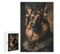 1000 PCS Puzzle for Adults Regal German Shepherd Portrait in Renaissance Attire Adult Jigsaw Puzzle Brain Teaser Game But Fun And Humorous Fun at Home Activities, 1000 PCS
