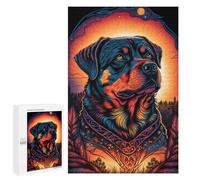 1000 PCS Puzzle for Adults Rottweiler Spirit Artwork Adult Jigsaw Puzzle Brain Teaser Game But Fun And Humorous Fun at Home Activities, 1000 PCS