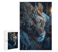 1000 PCS Puzzle For Adults Royal Lioness Crowned Majesty Jigsaws for Adults Puzzle Enhance Memory Fun Activities at Home for Is Ideal As A Gift 1000 PCS