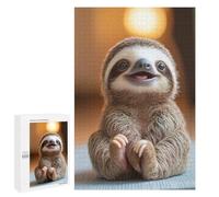 1000 PCS Puzzle For Adults Smiling Sloth Adult Jigsaw Puzzle Anti-Stress Toys Enhance Memory Help The Brain Exercise 1000 PCS