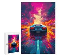 1000 PCS Puzzle For Adults Speeding Sports Car Artwork Jigsaws for Adults Puzzle Improve Memory Wishlist with Santa Claus Stress Reduction Gifts 1000 PCS