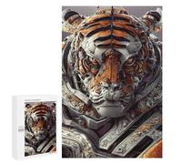 1000 PCS Puzzle for Adults Steampunk Tiger Armor Adult Jigsaw Puzzle Brain Teaser Game But Fun And Humorous Fun at Home Activities, 1000 PCS