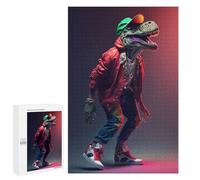 1000 PCS Puzzle For Adults Stylish Dinosaur in Urban Attire Jigsaw for Adults Relax Games Staycation Kill Time Deal As Gifts for The Whole Family 1000 PCS