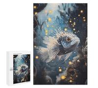 1000 PCS Puzzle For Adults Stylized Fish in Underwater Scene Jigsaw for Adults Relax Games Staycation Kill Time Deal As Gifts for The Whole Family 1000 PCS