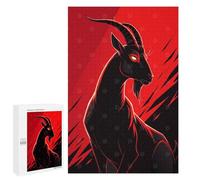 1000 PCS Puzzle For Adults Stylized Goat Illustration Jigsaw for Adults Relax Games Staycation Kill Time Deal As Gifts for The Whole Family 1000 PCS