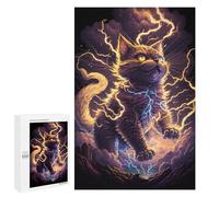 1000 PCS Puzzle for Adults Thundering Electric Cat Art Print Puzzle For Teenagers Improve Memory Every Piece Is Unique - Learning Educational Toys 1000 PCS
