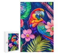 1000 PCS Puzzle For Adults Tropical Parrot Jungle Scene Jigsaws for Adults Puzzle Enhance Memory Fun Activities at Home for Is Ideal As A Gift 1000 PCS