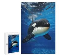 1000 PCS Puzzle For Adults Underwater Orca Portrait Jigsaws for Adults Relax Games Pattern Assembly Deal As Gifts for The Whole Family 1000 PCS