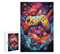 1000 PCS Puzzle For Adults Vibrant Gaming Controller Artwork -40 Jigsaw Anti-Stress Toys Presents for Women Deal As Gifts for The Whole Family 1000 PCS