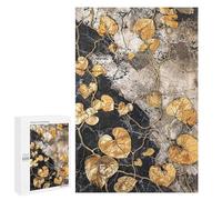 1000 PCS Puzzle For Adults Vintage Gold Pothos Vines Jigsaws for Adults Puzzle Enhance Memory Fun Activities at Home for Is Ideal As A Gift 1000 PCS