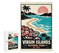 1000 PCS Puzzle for Adults Virgin Islands National Park Poster Puzzle For Teenagerss Improve Memory Fun Activities at Home Stress Reduction Gifts 1000 PCS