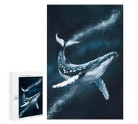 1000 PCS Puzzle For Adults Whale in The Deep Blue Sea Jigsaws for Adults Puzzle Improve Memory Wishlist with Santa Claus Stress Reduction Gifts 1000 PCS