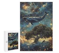 1000 PCS Puzzle For Adults Whale Tree Galaxy Art Print Puzzle For Teenagers Analysis And Logic Help The Brain Exercise Deal As Gifts for The Whole Family 1000 PCS