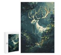1000 PCS Puzzle For Adults White Deer in Jungle Adult Jigsaw Puzzle Anti-Stress Toys Enhance Memory Help The Brain Exercise 1000 PCS
