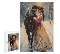 1000 PCS Puzzle For Adults Winter Romance with Horse Puzzle For Teenagers Analysis And Logic Help The Brain Exercise Deal As Gifts for The Whole Family 1000 PCS