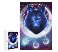 1000 PCS Puzzle for Adults Wolf Moon Dreamcatcher Art Print Adult Jigsaw Puzzle Brain Teaser Game But Fun And Humorous Fun at Home Activities, 1000 PCS
