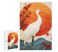 1000 PCS Puzzle For Teenagers Elegant Crane Sunset Artwork Adult Jigsaw Puzzles Stress Reliever Challenging To Complete Birthday And Unique Gifts 1000 PCS