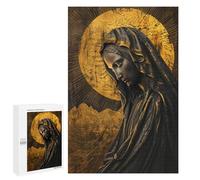 1000 PCS Puzzle For Teenagers Golden Religious Icon Painting Adult Jigsaw Puzzles Difficult Hard Challenging To Complete Challenging Family Fun Game 1000 PCS